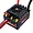 Rocket RC 160A brushless electronic speed controller with cooling fan, gold connectors, and red and black wires against a white background.