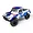 Element RC Enduro24 Sendero 1/24 scale RC rock crawler truck with blue, white, and red body graphics on a white background.