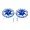 GPM Aluminium 17mm (+3mm) Splined Wheel Hexes with Brake Disks with Silver Lining 2Pcs - Blue UDR010DX+3N-B