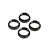 TLR 16mm Shock Nuts and O-Rings 4Pcs - Gunmetal TLR243045