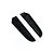 Two black 1/10 scale fender duct accessories for RC car bodies, shown against a plain white background.