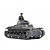 A fully assembled and painted 1/35 scale Tamiya German Panzerkampfwagen I Ausf. B tank model with a crew figure in the turret.