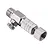 A silver-coloured metal airbrush quick release coupling with an integrated air adjustment valve.