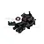 GPM Aluminium Front Upper and Lower Bulkhead - Black TS012-BK