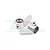 Two silver GPM Racing aluminium front steering hubs for RC cars, shown from an angled perspective against a white background.