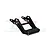 GPM Racing black aluminium adjustable wheelie bar for RC cars, featuring a textured roller wheel and mounting brackets.