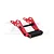 A red GPM Racing adjustable aluminium wheelie bar for RC cars, featuring a black roller wheel and metal mounting brackets.