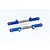 Two blue GPM Racing aluminium adjustable turnbuckles for RC cars against a white background.