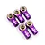 Yeah Racing Aluminium M3 Rod Ends 5Pcs -  Purple YA-0550PP