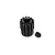 A black GPM 13T 0.8M pinion gear with a grub screw, isolated on a white background.