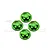 GPM Aluminium 17mm Wheel Locks 4Pcs - Green MAK005-G