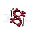GPM Aluminium Hub Carriers (C-Hubs) 2Pcs - Red LU4019-R