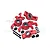 GPM Aluminium Front Steering Hubs & Rear Hubs with Oversized Bearings Set - Red TXM2122N-R