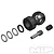 MIP X-Duty driveshaft hub component with included washers, a pin, and a set screw on a white background.