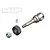 A digital render of an MIP X-Duty CVD wheel axle assembly including a hex adapter, set screw, and locking nut on a white background.