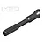 A studio shot of a black metal MIP splined male driveshaft component against a white background.