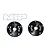 Two black circular MIP shock pistons with multiple holes and the letter H engraved on them, displayed against a white background.