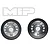 Two black and silver MIP shock pistons with 10 holes, shown against a white background with the MIP logo above.