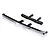 Traxxas chrome front and rear bumper set for RC vehicles, featuring a large chrome bumper and a smaller black bumper component.