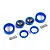 Traxxas 1.0" Method Race Wheels 105 Beadlock Rims - Satin Black/Blue  9781-BLKBL