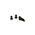 Kyosho long king pin set including two black metal bushings and two black socket head screws on a white background.