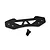 A carbon fibre bumper plate for an RC car with two included black screws on a white background.