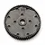 A black plastic 69-tooth spur gear for RC cars, shown from a top-down perspective against a white background.