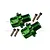 GPM Aluminium 17mm (+13mm) Wheel Hexes 2Pcs - Green ARR010/+13MM-G