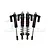GPM Black Aluminium 135mm Front L-Shape Piggyback Shocks 4Pcs UDR135FFX/L-BK-BEBK