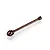 A bronze-coloured RC car front driveshaft component isolated on a white background.