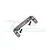 GPM Racing grey aluminium 2-speed transmission servo mount with two black mounting screws against a white background.