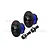 GPM Carbon Steel Front and Rear Complete Differentials with Input Gears 4Pcs - Blue TXM1211-B
