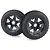 Rovan 4.7/5.5" Baja 5B Front Dirt Buster Tyres on Black Rims - Beadlocked Wheels 2Pcs 850222