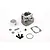 Rovan 29cc 4-bolt top end rebuild kit including cylinder, piston, rings, pin, clips, needle bearing, gasket, and bolts on a white background.