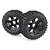 Rovan 4.7/5.5" Baja 5B Rear Bow Tie Tyres on Black Rims - Beadlocked Wheels 2Pcs 85079