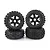 Rovan 4.7/5.5" Baja 5B Bow Tie Tyres on Black Rims - Beadlocked Wheel Set 85080
