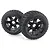 Rovan 4.7/5.5" Baja 5B Rear Tarmac Buster II Tyres on Black Rims - Beadlocked Wheels 2Pcs 95087