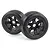 Rovan 4.7/5.5" Baja 5B Rear Slick Tyres on Black Rims - Beadlocked Wheels 2Pcs 95094