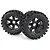Rovan 4.7/5.5" Baja 5B Rear All Terrain Tyres on Black Rims - Beadlocked Wheels 2Pcs 95120