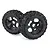 Rovan 4.7/5.5" Baja 5B Rear Trencher Tyres on Black Rims - Beadlocked Wheels 2Pcs 95193