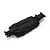 A black plastic main chassis for a 1/18 scale RC car, shown from an elevated angle against a white background.