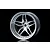 A single MST 1.9 inch RC drift rim in flat silver with a five-spoke design and deep dish, isolated against a black background.