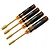 GPM 4.0,5.5,7.0,8.0mm Nut Drive Set 4Pcs - Black and Gold NSD059-OC