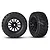 Traxxas 2.2/3.0" Rally Tyres on Black 12 Spoke Rims 2Pcs - Glued Wheels 7473T