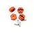 HSP Orange Aluminium 12mm Wheel Hexes w/ 2x10mm Drive Pins 4Pcs 180016