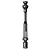 A studio product shot of an MIP X-Duty steel CVD driveshaft for RC vehicles, showing the telescoping shaft design.