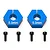 Factory Team Aluminium 12mm Clamping Wheel Hexes 2Pcs - Blue 91609