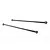 Two black metal universal driveshafts for an RC vehicle, shown against a white background.