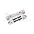GPM Racing silver aluminium rear lower suspension mount set with mounting screws on a white background.