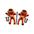 GPM Aluminium Steering Hubs 2Pcs - Orange MAG021-OR